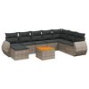 vidaXL 9 pcs conjunto sof&aacute;s p/ jardim com almofad&otilde;es vime PE cinzento