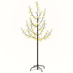 vidaXL Cerejeira com 84 luzes LEDs 120 cm branco quente