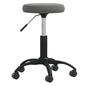vidaXL Cadeira de escrit&oacute;rio girat&oacute;ria veludo cinzento-escuro