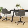 vidaXL Cadeiras de jantar girat&oacute;rias 2 pcs veludo cinzento-escuro