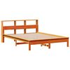 vidaXL Cama com estante sem colch&atilde;o 140x190 cm pinho maci&ccedil;o