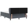 vidaXL Cama Box com colch&atilde;o Cinzento escuro 140 x 190 cm Veludo