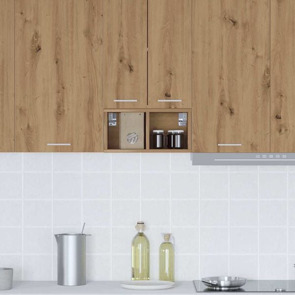 vidaXL Arm&aacute;rio suspenso Carvalho Artesanal 20 x 29,5 x 40 cm