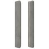 vidaXL Cabeceira cama c/ abas veludo 147x16x118/128 cm cinzento-claro