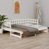 820736 vidaXL Sof&aacute;-cama de puxar 2x(80x200) cm pinho maci&ccedil;o branco