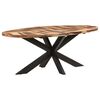 vidaXL Mesa de jantar oval 200x100x75 cm madeira de ac&aacute;cia