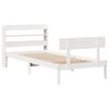 vidaXL Cama sem colchão 75x190 cm madeira de pinho maciça branco