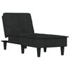 vidaXL Chaise longue veludo preto