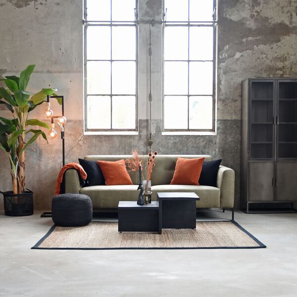 LABEL51 Mesa de centro Skip 90x50x42 cm preto