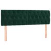 vidaXL Cabeceira de cama 2 pcs veludo 72x7x78/88 cm verde-escuro