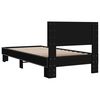 vidaXL Estrutura de cama 75x190 cm derivados de madeira e metal preto