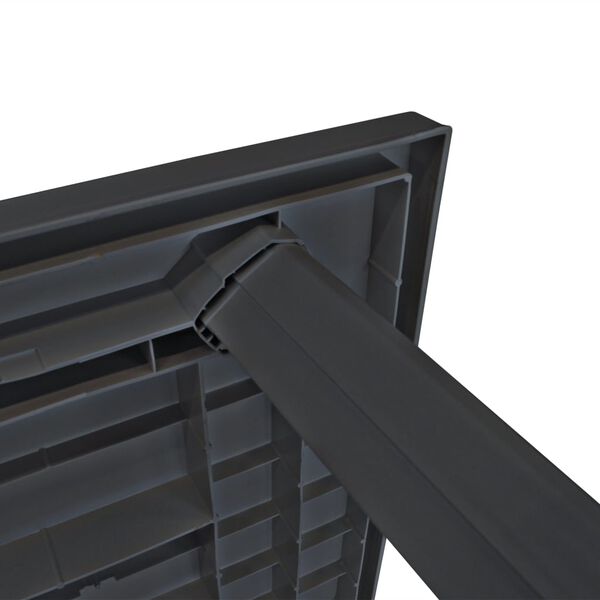 vidaXL Mesa de jardim 126x76x72 cm plástico antracite