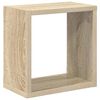 vidaXL Prateleiras parede forma de cubo 2 pcs 26x15x26cm branco/sonoma