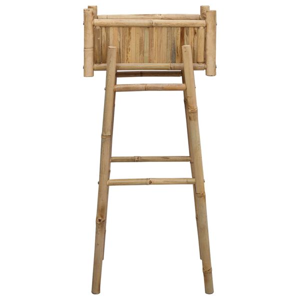 vidaXL Jardineira com Suporte Natural 50 x 38 x 114 cm Bambu