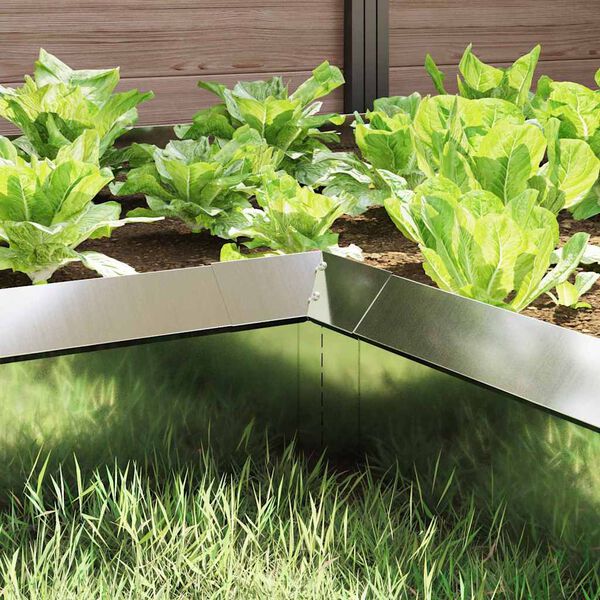 vidaXL Cerca de Caracol Prateado 10 x 10 x 25 cm A&ccedil;o Galvanizado