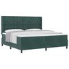 vidaXL Cama Box com colch&atilde;o Verde Escuro 200 x 200 cm Veludo