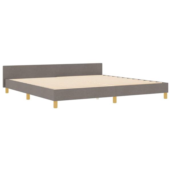 vidaXL Estrutura da Cama Cinzento-acastanhado 200 x 200 cm tecido