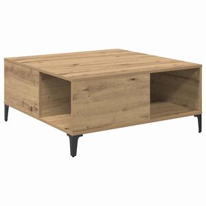 vidaXL Mesa de centro Carvalho Artesanal 80 x 80 x 36,5 cm