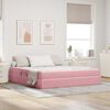 vidaXL Cama com arruma&ccedil;&atilde;o e colch&atilde;o Rosa 180 x 200 cm Veludo