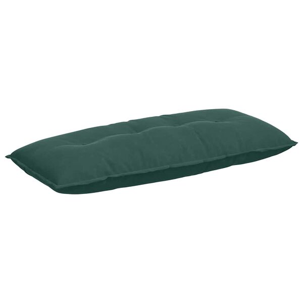 vidaXL Travesseiro para Costas Verde Escuro 120 x 50 cm