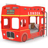 vidaXL Beliche autocarro londrino 90x200 cm MDF vermelho