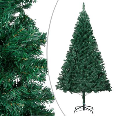 vidaXL Árvore Natal artificial pré-iluminada c/ bolas 240 cm verde