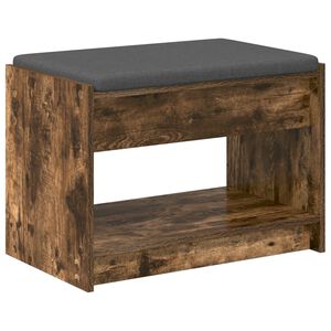 vidaXL Banco de Hall Carvalho Fumado 63 x 38 x 45 cm