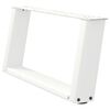 vidaXL P&eacute;s para mesa de centro em formato de U, 2 pe&ccedil;as, branco, 60x(30-31) cm, a&ccedil;o