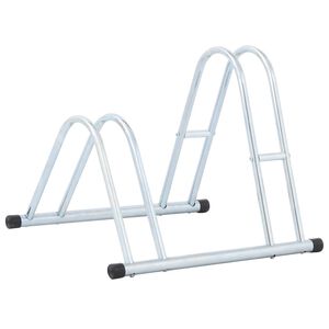 vidaXL Suporte independente para 2 bicicletas a&ccedil;o galvanizado
