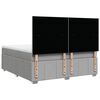 vidaXL Cama com molas/colch&atilde;o 180x200 cm tecido cinzento-claro