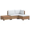 vidaXL 4 unid. Conjunto de Lounge em Rattan com Almofadas GENDT
