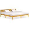 vidaXL Estrutura de cama 200x200 cm madeira de mangueira maci&ccedil;a