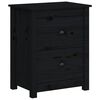 vidaXL Mesa de cabeceira 50x35x61,5 cm madeira de pinho maci&ccedil;a preto