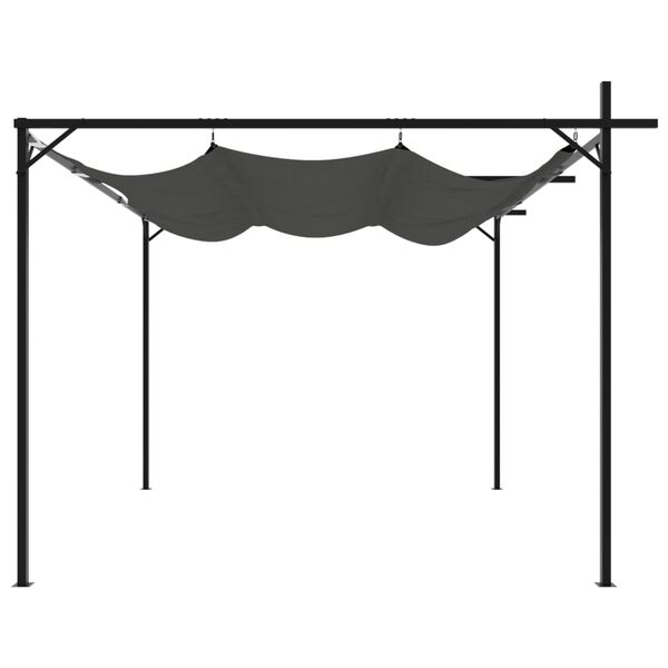 vidaXL Pérgola com toldo retrátil 295x292x230 cm cor antracite