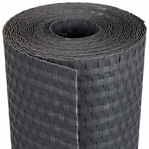 vidaXL Tela de Varanda Cinzento-Escuro 1000 x 90 cm vime PE