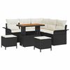 vidaXL Conjunto de Sof&aacute; de Jardim 8 unid. Preto vime PE