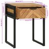 vidaXL Mesa-de-cabeceira com gaveta Castanho 40 x 35 x 50 cm