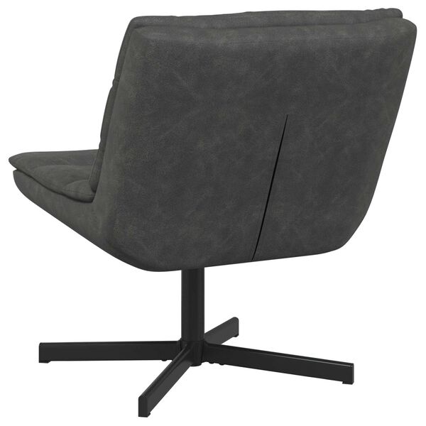 vidaXL Cadeira girat&oacute;ria Preto 63 x 75 x 76 cm PU Antigo