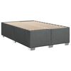 vidaXL Cama boxspring com colch&atilde;o 120x190 cm tecido cinzento-escuro
