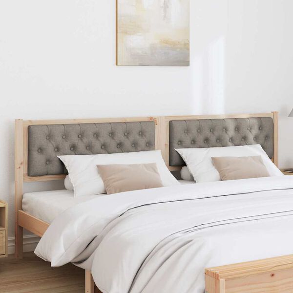 vidaXL Cabeceira Outros Marrom e taupe 200 cm Madeira de pinho maci&ccedil;a