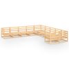 vidaXL 10 pcs conjunto lounge de jardim pinho maci&ccedil;o