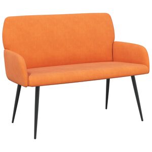 vidaXL Sof&aacute; de 2 lugares com pernas de metal 2 lugar Laranja