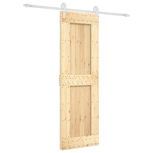 vidaXL Porta Deslizante 70 x 210 cm Natural e Branco
