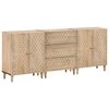 vidaXL M&oacute;veis de apoio 3 pcs 60x33x75 cm madeira de mangueira maci&ccedil;a