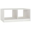 vidaXL Mesa de centro 75x50x33,5 cm madeira de pinho maci&ccedil;a branco