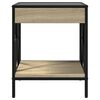 vidaXL Mesa de cabeceira c/ LED Infinity 40x40x49 cm carvalho sonoma
