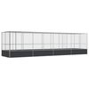 vidaXL Avi&aacute;rio com extens&atilde;o 832x207x212 cm a&ccedil;o prateado