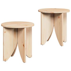 vidaXL Mesa de centro 2 unid. Natural 41,5 x 41,5 x 44 cm