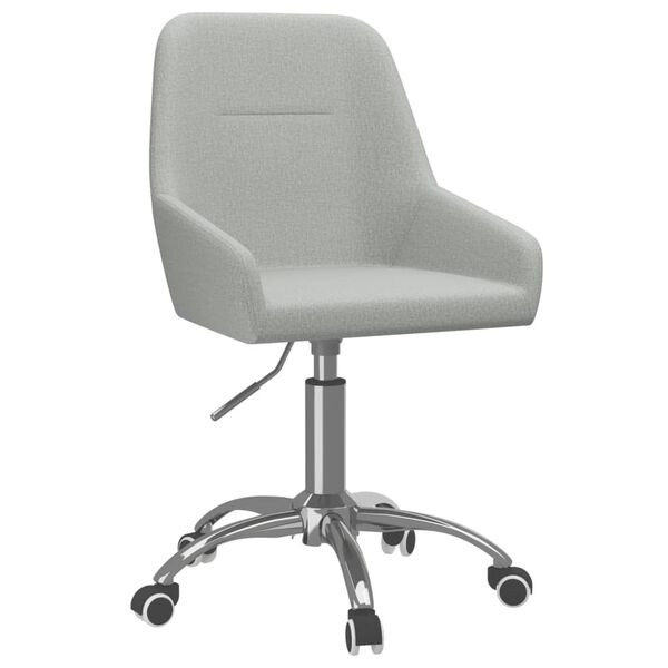 vidaXL Cadeiras de jantar girat&oacute;rias 2 pcs tecido cinzento-claro