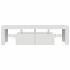 vidaXL Móvel de TV com luzes LED 140x36,5x40 cm branco brilhante